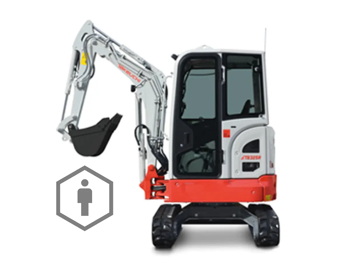 Takeuchi TB325R 2.5 tonne digger ready for hire